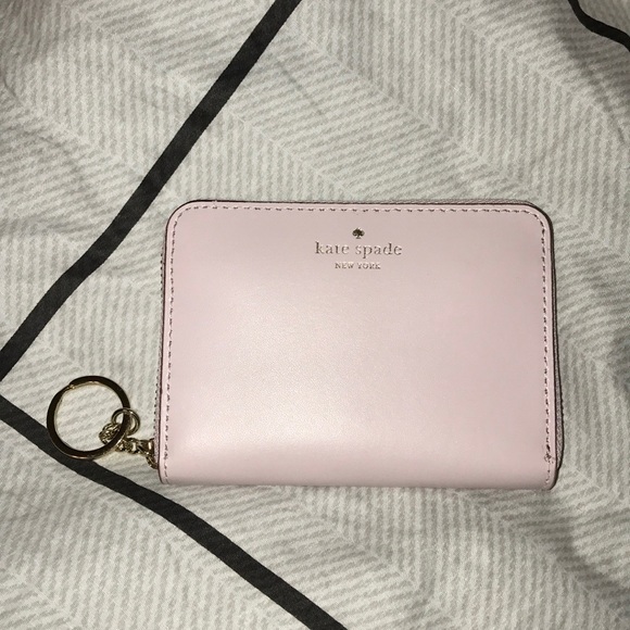 kate spade Handbags - Kate Spade Baby Pink Zip Wallet with keychain